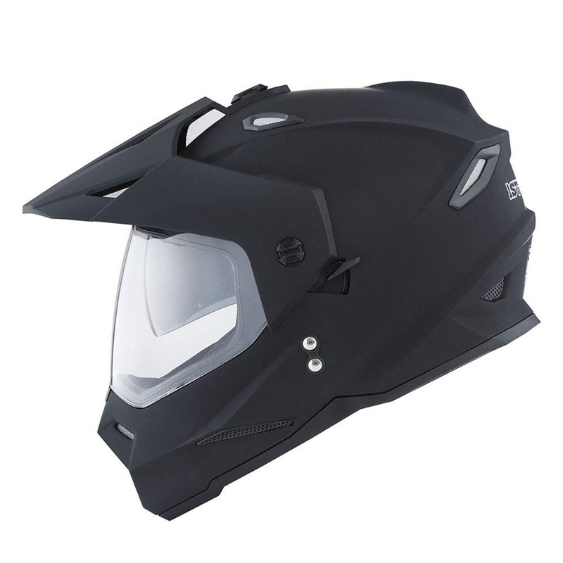 1Storm Dual Sport Motorcycle Motocross Off Road Full Face Helmet Dual Visor Matt Black, Size XL - Image 3